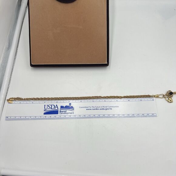 Vintage 1928 Gold Tone Charm Necklace Clip,Key,Heart, Lock 28" Longline - Picture 6 of 8